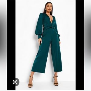 Boohoo Occasions Emerald Jumpsuit